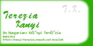 terezia kanyi business card